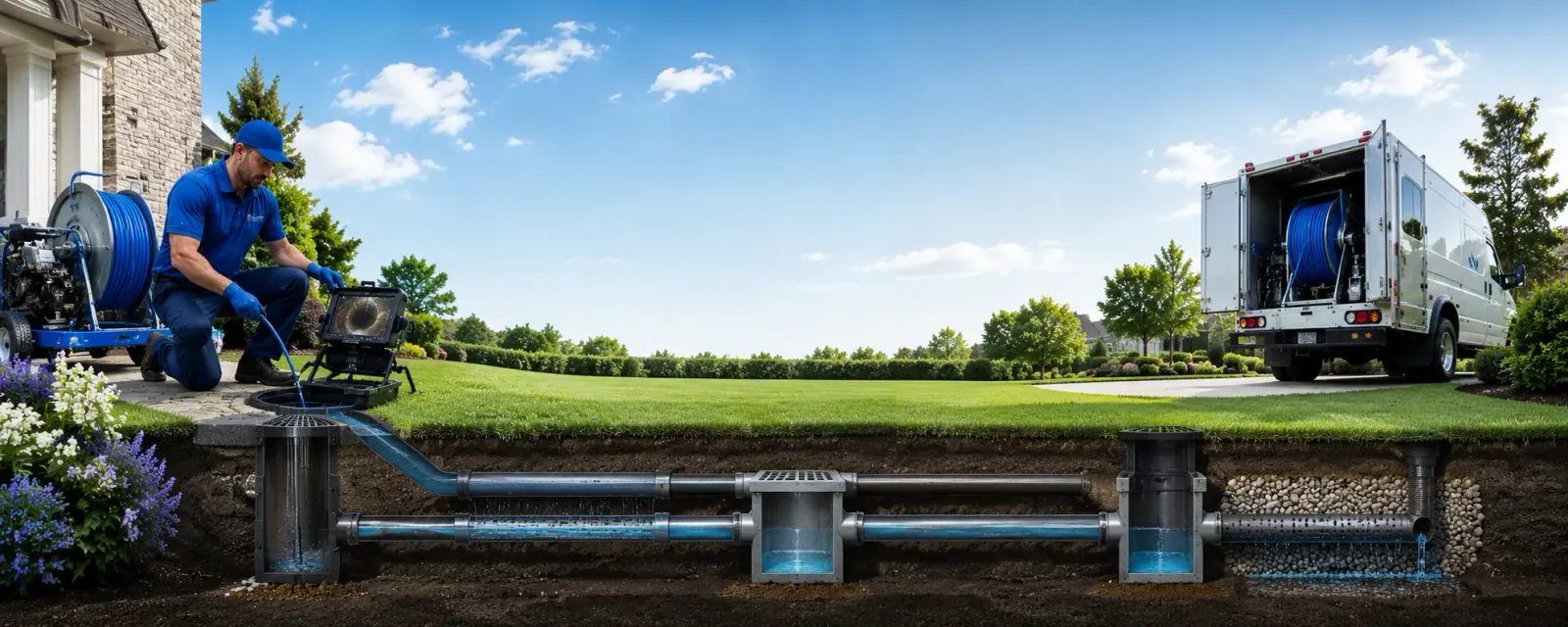Outdoor drain cleaning information for Knickerbocker, TX